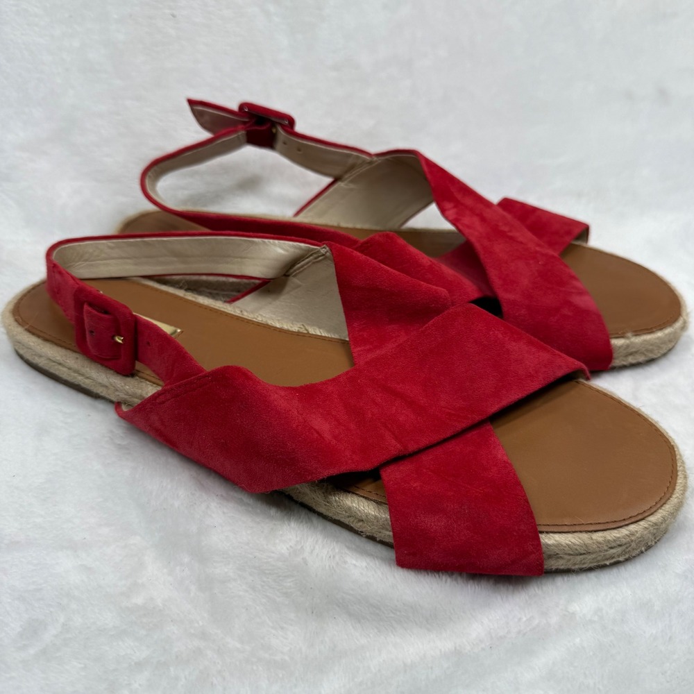 Louise et Cie Isamari Red Suede Espadrille Slingback Sandals 11M LO-ISAMARI-R